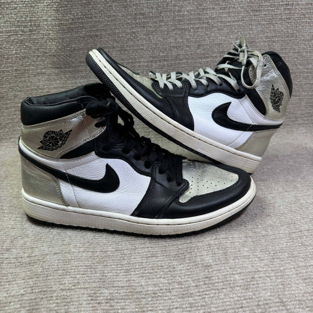 Nike Air Jordan 1 Retro High OG Womens 10 Silver‎ Athletic Sneakers CD0461-001